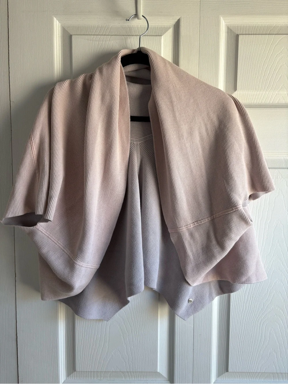 Lululemon Exaltation Wrap Cardigan Ballet Pink Gray OS Yoga Silk Cotton Blend - Picture 3 of 5